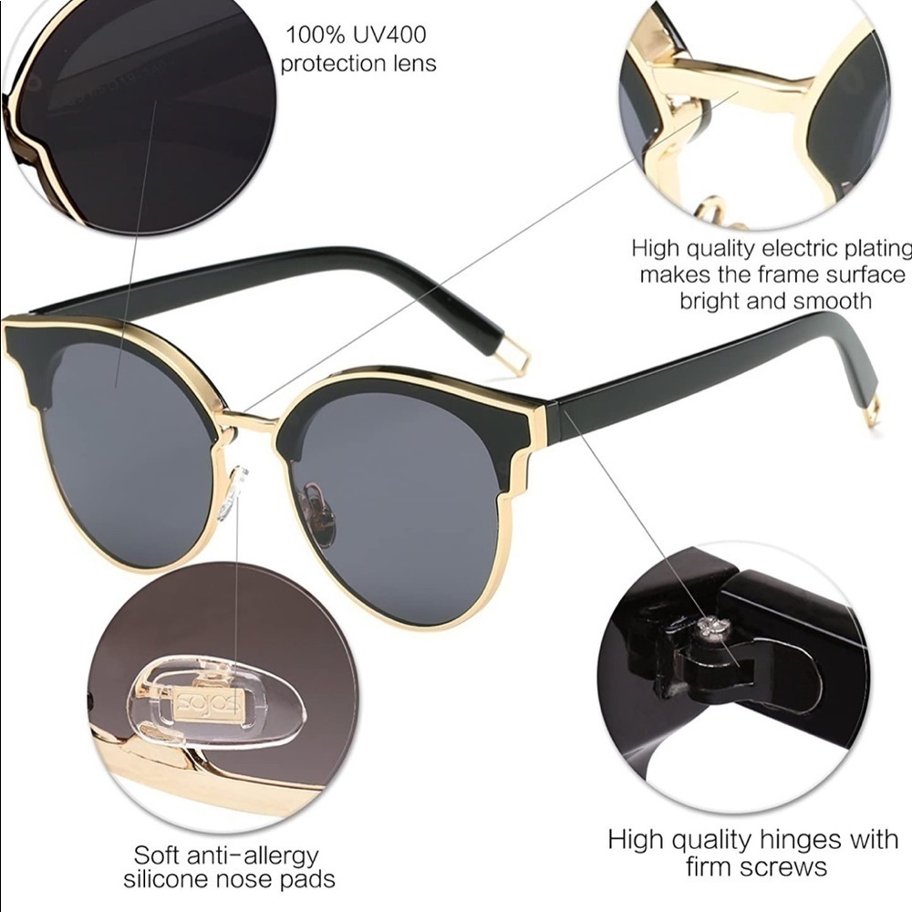 💸SOJOS Cateye Sunglasses Oversized Mirrored Lens💸 - Picture 12 of 16